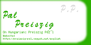 pal preiszig business card